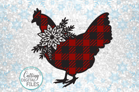 Buffalo Plaid Christmas Chicken Crafts