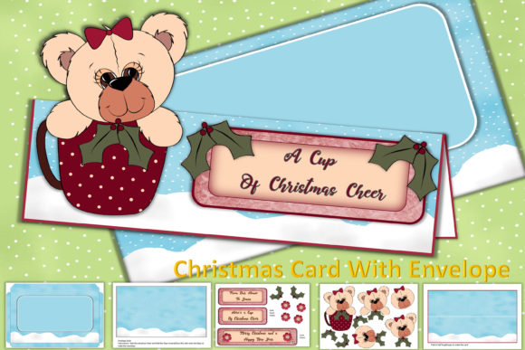 Christmas Card Making Kit with Envelope for Crafts