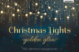 Christmas Lights Golden Glow Layer Styles