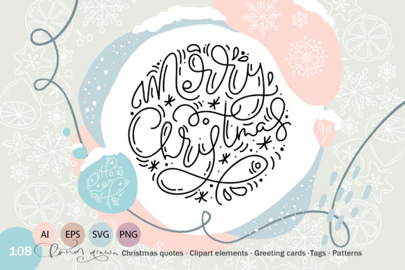 Christmas Monoline Collection: A Decorative Elements Asset for Seasonal Design