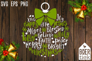 Christmas Ornament with Words for Crafts