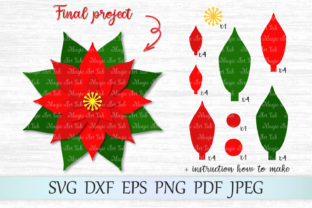 Christmas Poinsettia for Crafts