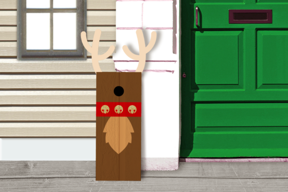 Christmas Reindeer Porch Sign for Crafts