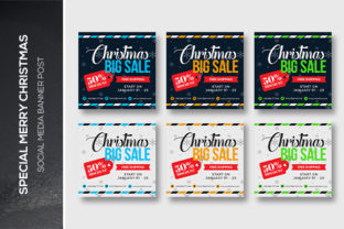 Christmas Social Media Banner Post for Web Elements