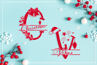 Christmas Vibes Split Letters Bonus for Crafts