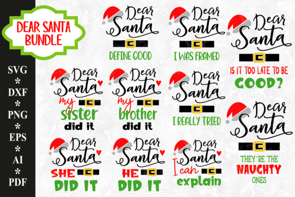 Dear Santa Christmas Bundle for Crafts