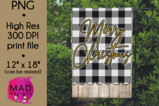Garden Flag - Merry Christmas Plaid