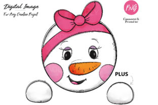 Girl Snowman Clip Art for Festive Branding